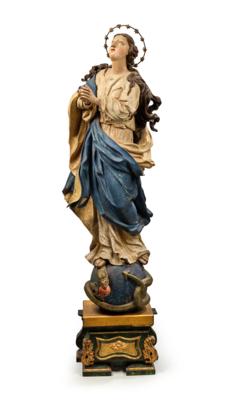 A Baroque Mary Immaculate, - Nábytek, starožitnosti, sklo a porcelán