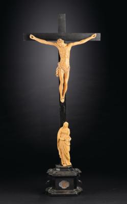 Attributed to Bartholomäus Steinle (c. 1580–1628/29) - a Figure of Christ on a Free-Standing Crucifix, - Nábytek, starožitnosti, sklo a porcelán