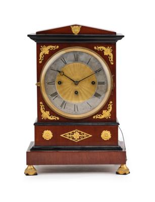 A Biedermeier Table Clock, “Fertbauer in Wien”, - Furniture, Works of Art, Glass & Porcelain