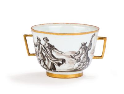 A Du Paquier Double-Handle Cup, Vienna c. 1730, - Mobili e antiquariato, vetri e porcellane