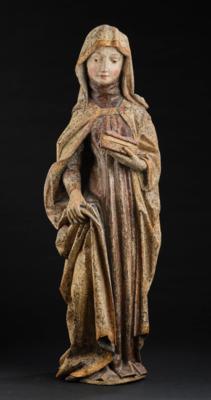 A Gothic Saint Odilia, Cologne c. 1470 – 90, - Nábytek, starožitnosti, sklo a porcelán