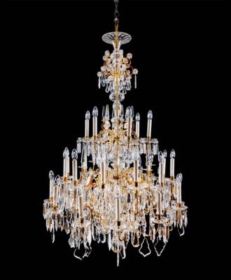 An Imposing, Elegant Lobmeyr Chandelier, Vienna 1900-1905, - Nábytek, starožitnosti, sklo a porcelán