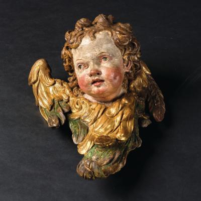 Johann Meinrad Guggenbichler (1649 – 1723 Mondsee) - Winged Angel’s Head, - Furniture, Works of Art, Glass & Porcelain