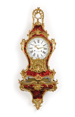 A Louis XV Pendulum with Console, “Daillé à Paris”, - Nábytek, starožitnosti, sklo a porcelán