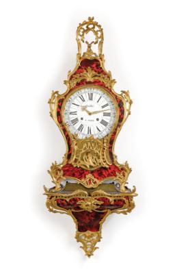 A Louis XV Pendulum with Console, “Daillé à Paris”, - Furniture, Works of Art, Glass & Porcelain