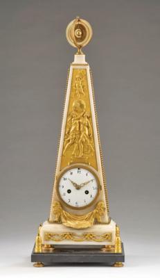 A Louis XVI Obelisk Clock, - Nábytek, starožitnosti, sklo a porcelán