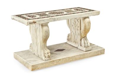 A Mosaic Bench or Side Table, - Mobili e antiquariato, vetri e porcellane