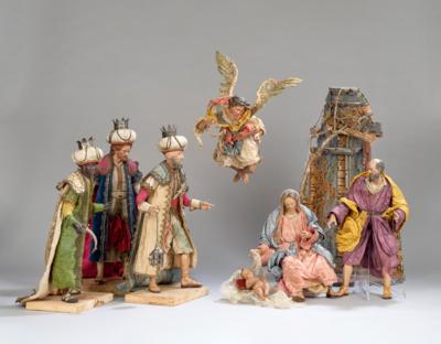 Neapolitan Crib Figures, - Nábytek, starožitnosti, sklo a porcelán