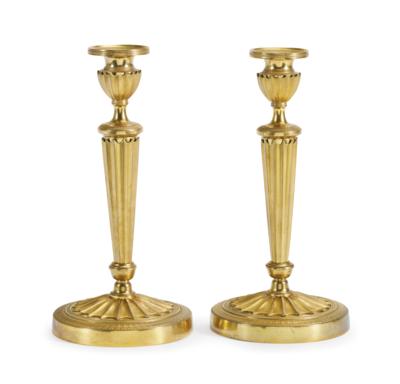 A Pair of Candleholders, - Furniture, Works of Art, Glass & Porcelain
