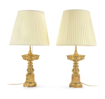 A Pair of Table Lamps, - Nábytek, starožitnosti, sklo a porcelán