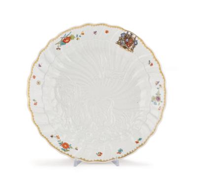 Runde Schüssel Nr. 2 aus dem Schwanenservice für Heinrich Graf von Brühl, Meissen um 1738/39, - Möbel, Antiquitäten, Glas & Porzellan