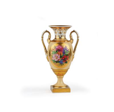 A Vase with Flowers, Imperial Manufactory, Vienna 1838, - Furniture, Works of Art, Glass & Porcelain