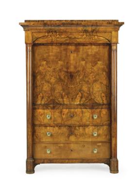 Großer Biedermeier Schreib-Klappsekretär, - Sammlung Otto von Mitzlaff