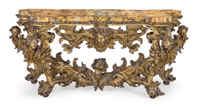 Großer und bedeutender italienischer Barock-Konsoltisch, - Möbel, Antiquitäten, Glas & Porzellan