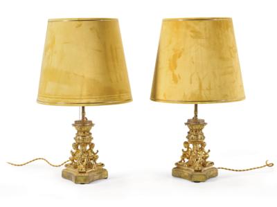 Paar Tischlampen, - Möbel, Antiquitäten, Glas & Porzellan