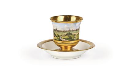 A Veduta Cup "Augsburg", Nyphmpenburg c. 1800-1815 - Nábytek, starožitnosti, sklo a porcelán