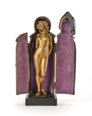 Wiener Bronze - Eiserne Jungfrau, - Möbel, Antiquitäten, Glas & Porzellan