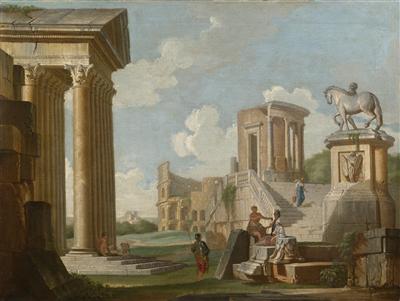 Giovanni Paolo Panini (Piacenza 1691- 1765 Roma) cerchia, - Dipinti antichi