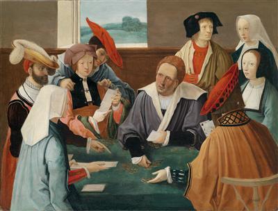 The Game Of Chess Painting  Lucas Van Leyden Oil Paintings