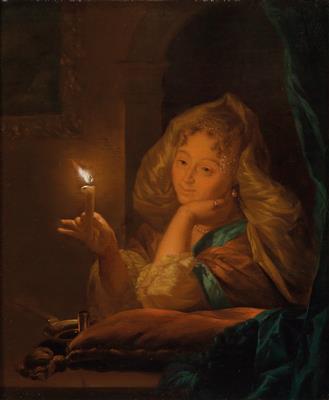 Maniera di Godfried Schalcken - Dipinti antichi