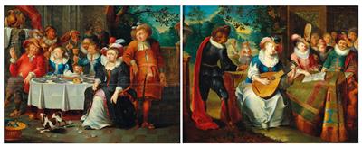Frans Xaver Hendrick Verbeeck, a pair (2) - Dipinti antichi