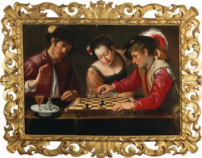 The Chess Game Painting  Giulio Campi Oil Paintings