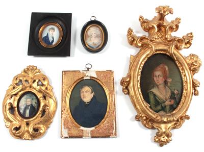 Konvolut Miniaturen, vorwiegend 19. Jahrhundert - Bilder Varia