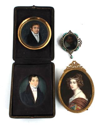Konvolut Miniaturen 17.-19. Jahrhundert - Portraits und Minaturen