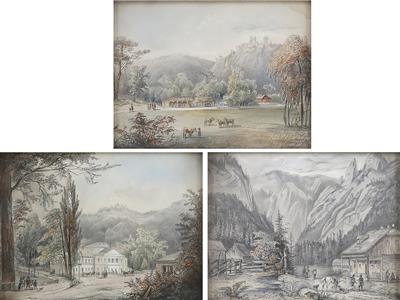 Künstler, Mitte des 19. Jahrhunderts - Mistrovské kresby, Tisky do roku 1900, Akvarely a miniatury