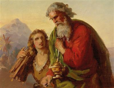 Carl Rahl zugeschrieben/attributed (1812-1865) Abraham und Isaak, - Obrazy