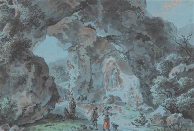 Martin von Molitor Umkreis/Circle (1759-1812) Waldstück und Ruine, - Dipinti