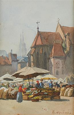 Theodor Alphons - Mistrovské kresby a grafiky do roku 1900, akvarely, miniatury