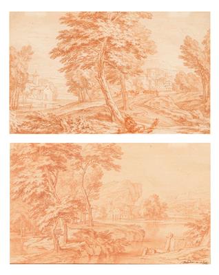 Adriaen Frans II Boudewijns zugeschrieben/attributed (1694-1737) Zwei Landschaften, - Paintings