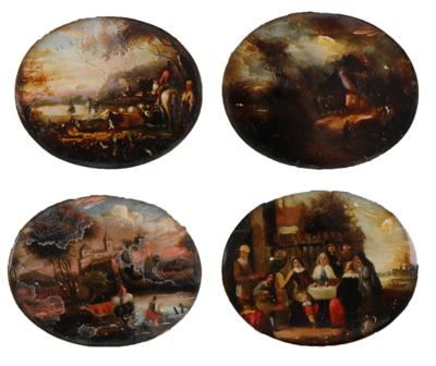 Vier Miniaturen, Kopien nach Alten Meistern, Flämisch - Paintings