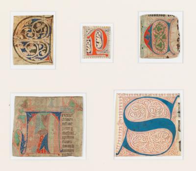 Fünf Buchminiaturen, Österreich, Deutschland, Italien, Spanien, 12.-15. Jahrhundert - Dipinti - piccoli formati