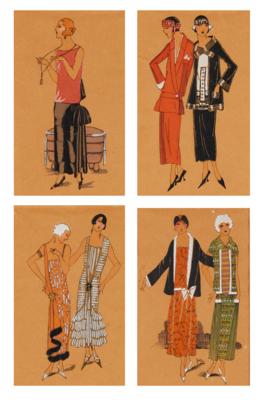 Modeblätter, um 1900-1920 - Meisterzeichnungen, Druckgrafik bis 1900, Aquarelle und Miniaturen