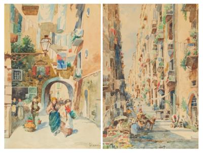 Gianni, Italien, 20. Jahrhundert - Meisterzeichnungen und Druckgraphik bis 1900, Aquarelle, Miniaturen