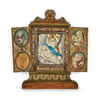 Klosterarbeit, 18. Jahrhundert - Meisterzeichnungen und Druckgraphik bis 1900, Aquarelle, Miniaturen