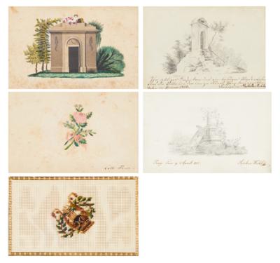 Konvolut Stammbuchblätter, 1. Hälfte 19. Jahrhundert - Paintings