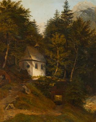 Josef Feid Umkreis/Circle (1806-1870) Kapelle im Wald, - Dipinti