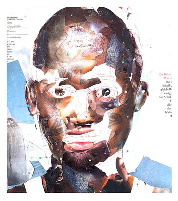 Gabi Trinkaus, ! (Männerportrait) aus der Serie „Pin Portraits”, 2012 - Charity-Kunstauktion zugunsten Delta Cultura Cabo Verde