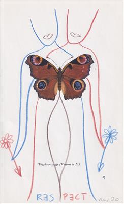 Nives WIDAUER, „Respect“ aus der Serie „Butterflies“, 2020 - Charity-Kunstauktion zugunsten SOS MITMENSCH