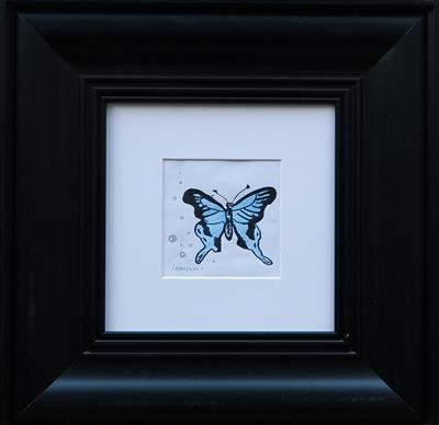 Vlada Yakovenko, Schmetterling im Blau - Ukrainische Künstler Helfen