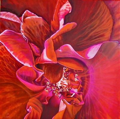Ingeborg Matula, „Crimson rose“ - Charity-Kunstauktion zugunsten von TwoWings „Releasing Human Potential“