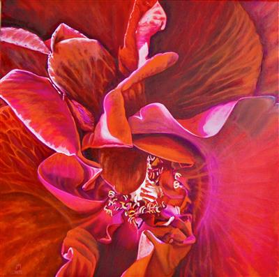 Ingeborg Matula, „Crimson rose“ - Charity Art Auction for the benefit of TwoWings "Releasing Human Potential