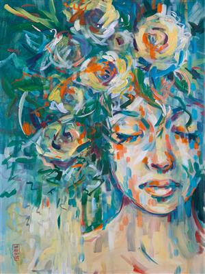 Jasmin Dobrovsky, Portrait of Flora - 11th Benefit Auction for Delta Cultura Cabo Verde