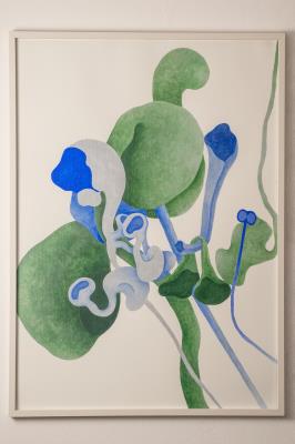 Creimer, Georgia Biom (green, blue, silver) - Charity art auction in aid of Asylum in Need