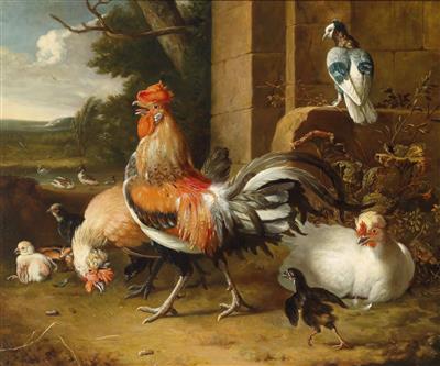 In the manner of Melchior de Hondecoeter - 19th Century Paintings and Watercolours