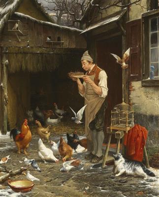 Jan David Col und Eugene Remy Maes - Gemälde des 19. Jahrhunderts