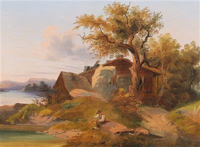 Anton Hansch - Dipinti a olio e acquarelli del XIX secolo